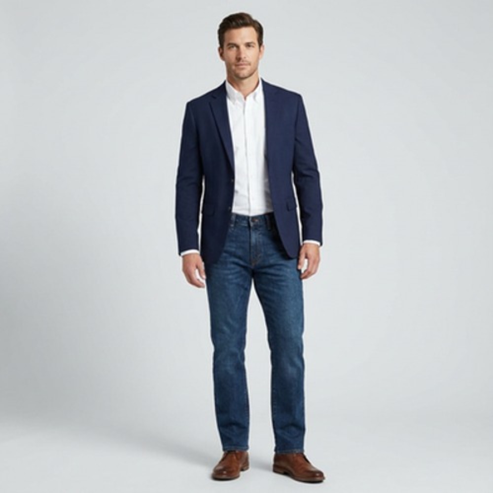 34 Heritage Jeans Men s Size 35x32 Blue Comfort-Rise Regular Fit Denim